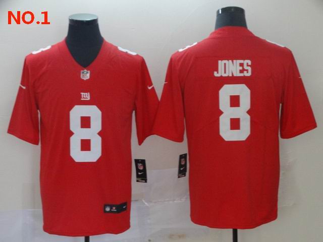  Men's New York Giants #8 Daniel Jones Jersey NO.1;
